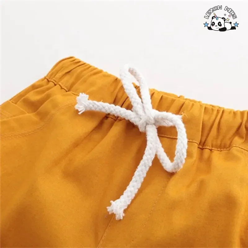 LEZONKIDS - New Print Clothing Shorts Short Sleeve Two-Piece Set Summer Kids Little Boys Clothing Sets